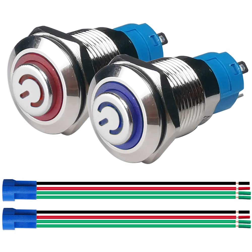 Buy Gebildet 2pcs 12mm 220V 3A Stainless Steel Selflocking Latching