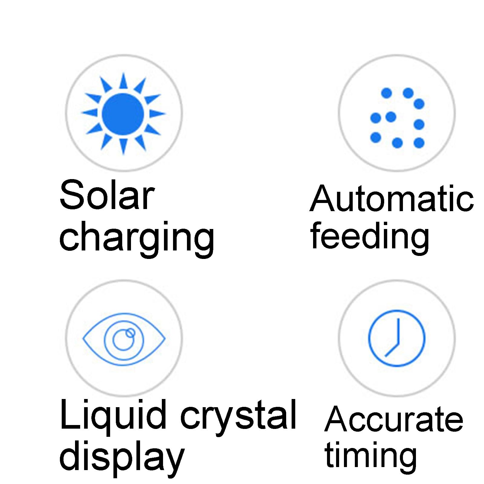 Mangeoire automatique à charge solaire pour étang à poissons – Capacité de 6 L – Trémie transparente – Alimentation par pulvérisation à 120° – Idéal pour les étangs à poissons extérieurs – Facile à