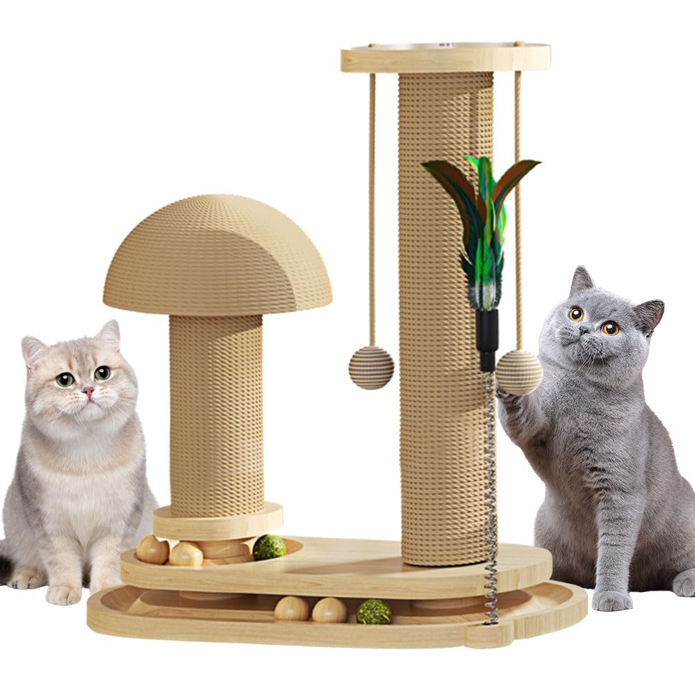 Juguete Interactivo Madera para Gatos,Juguetes de madera para gatos,Juguetes Interactivos Dispensador De Caza para Gatos,Juguetes para Gatos Interactivos Comida,Juguete Interactivo para Gatos (A)