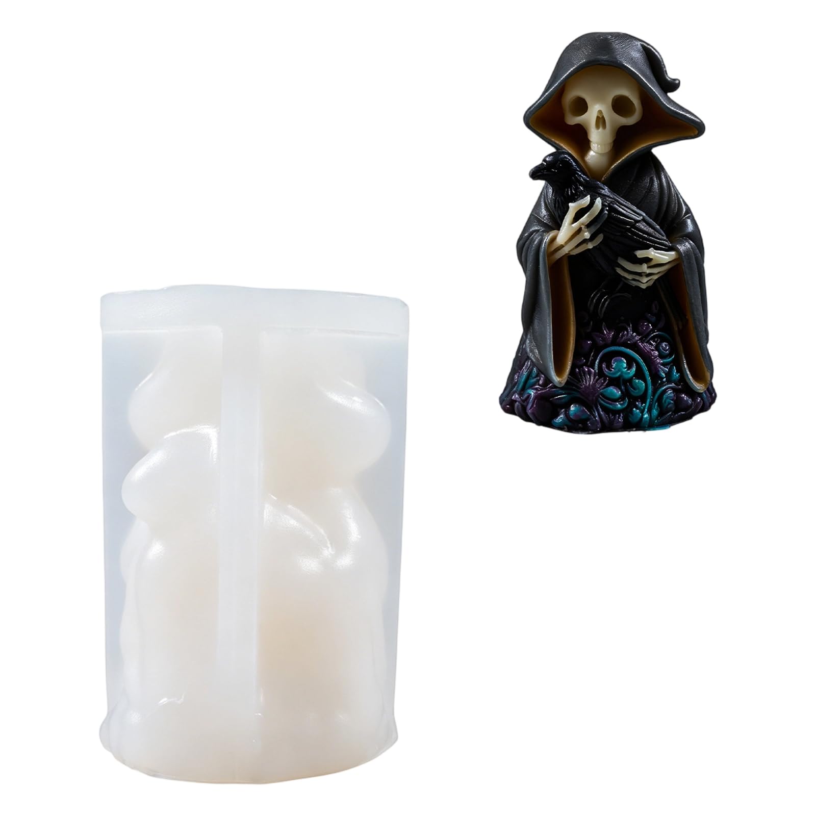 Tsophreniq Halloween Silicone for Skull Spectures Crows and Witches Making Crafting Decoration with Detailed Texture Halloween Craft