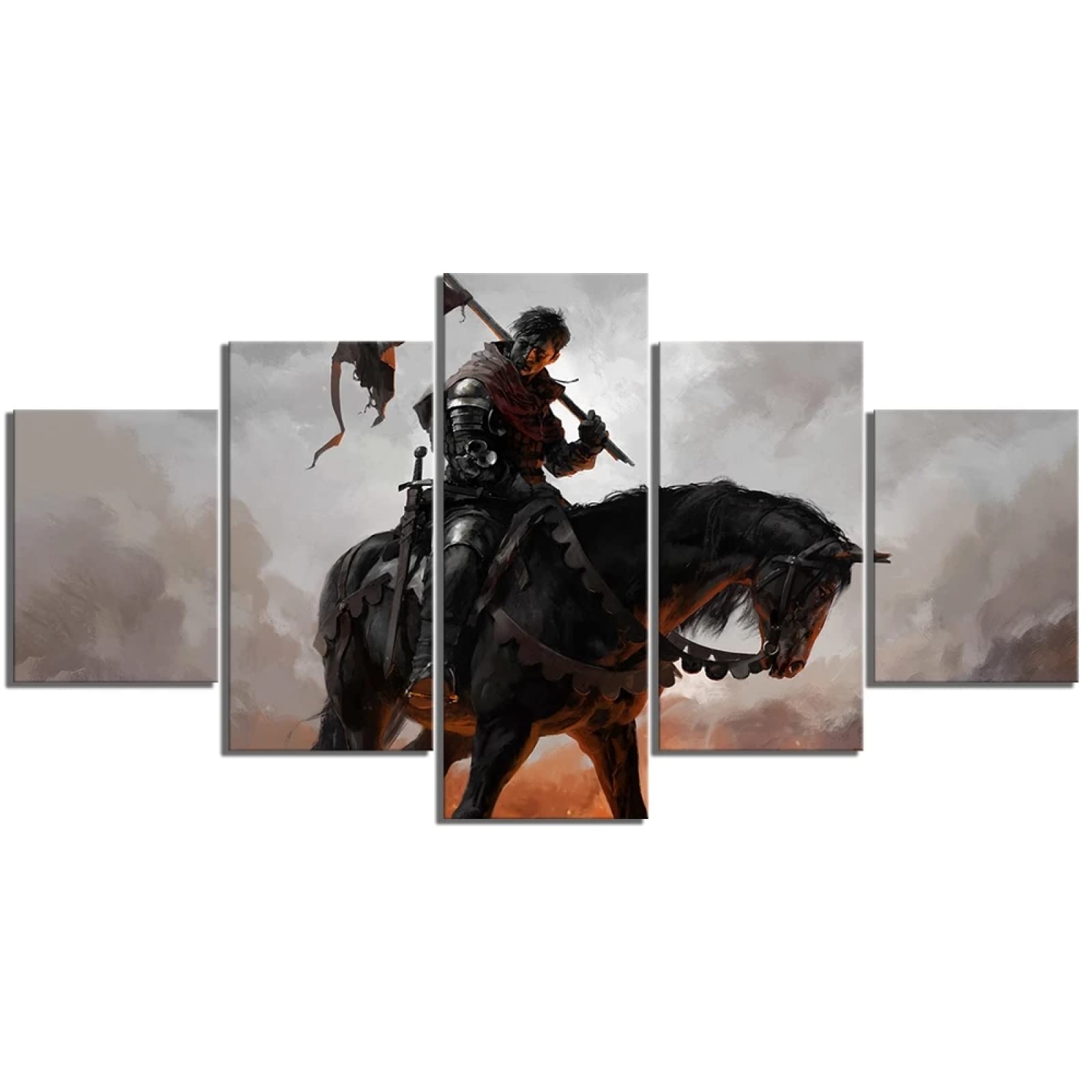 MPPSU Poster Del Personaggio Di Un Videogioco Anime 5 Pezzi HD Modulari Canvas Quadri Decorazioni Per La Casa Stampe Su Tela Poster Quadri Moderni Soggiorno Quadro Moderno Camera Da Letto