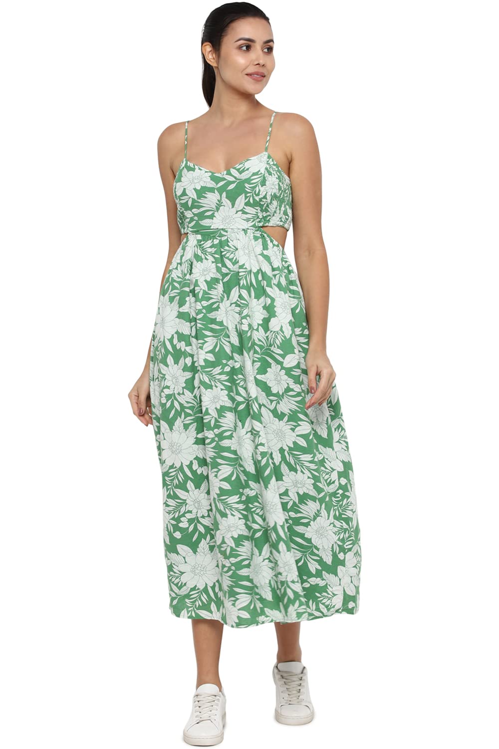 American Eagle Women Green Sunset Maxi Dress