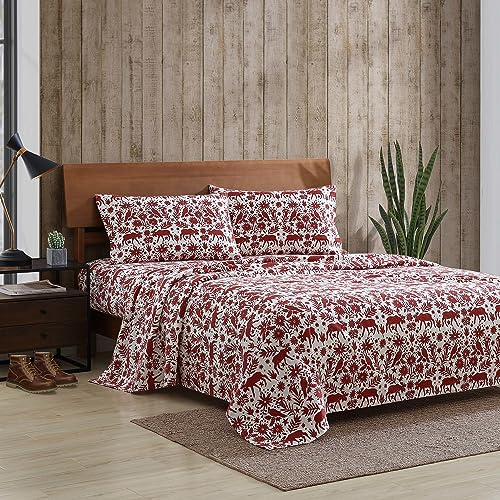 Eddie Bauer 3 Pc Flannel Sheets Twin Size - 100% Cotton Breathable & Soft Twin Sheets Set (1 Flat, 1 Flannel Fitted Sheet & 1 Pillowcase) - 12"... - Image 2