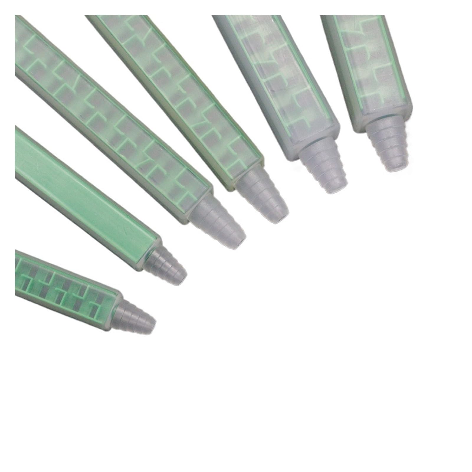 Mezcladores Estáticos Boquilla mezcladora estática AB 1:1 10:1 de adhesivo epoxi Tubo mezclador Mezclador líquidos dos componentes(FMQX7-24 1-1 30pcs)