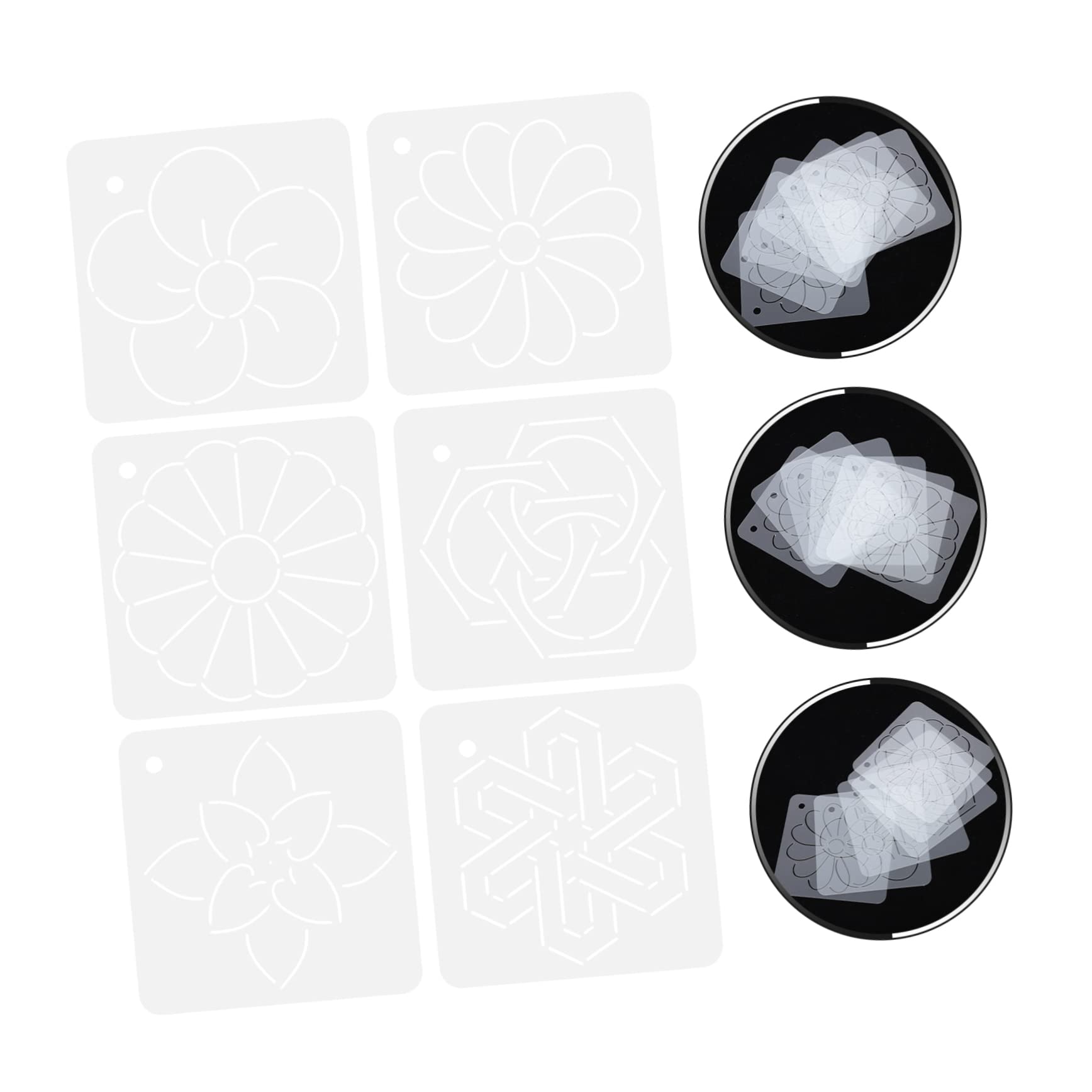 Operitacx 30piezas Plantillas De Acolchado Acrílico Para Diseño De Bordados y Patchwork Flexibles y Reutilizables Para Manualidades y Costura