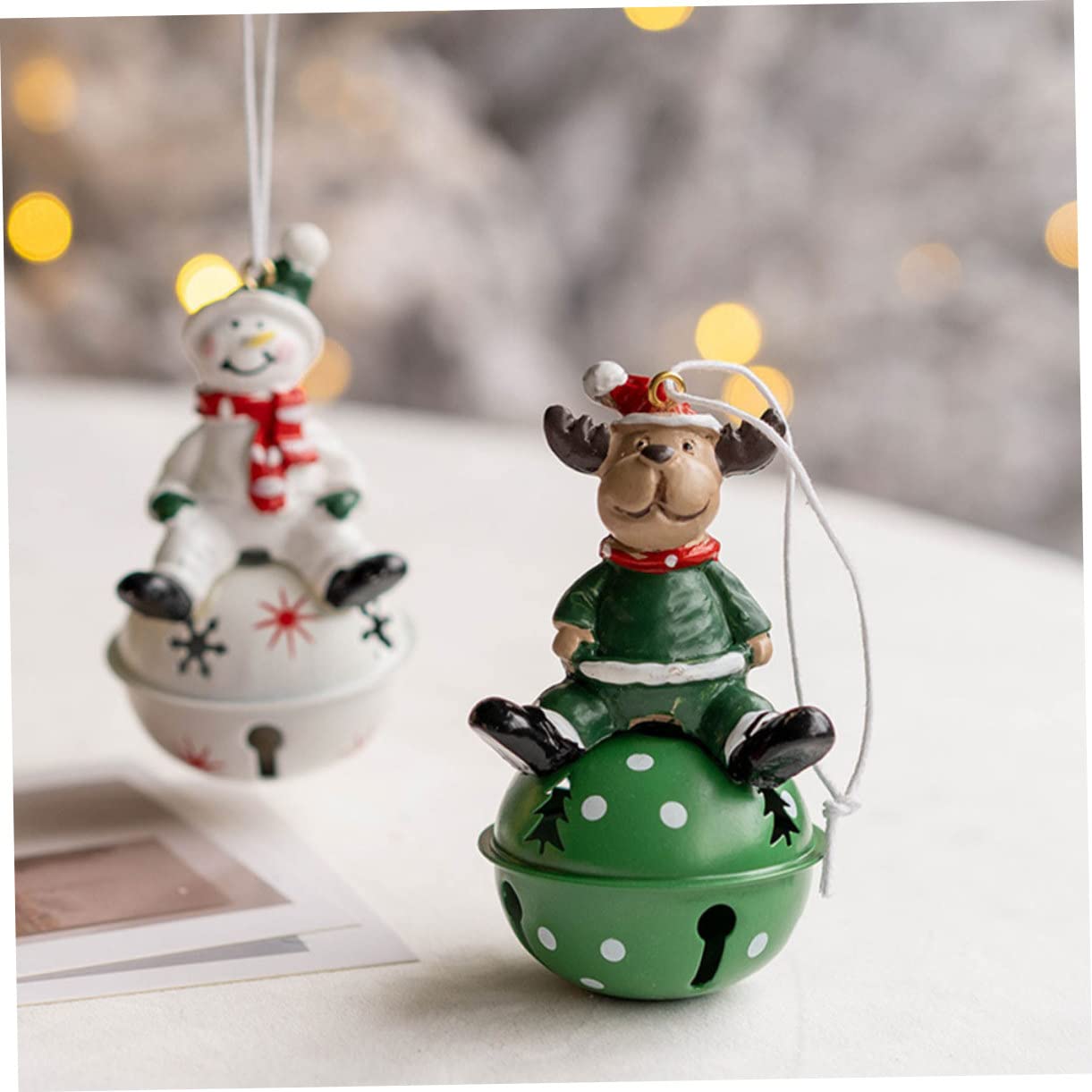 Zerodeko 3 Set Ciondolo Campana Di Natale Pendenti Natalizi Ciondolo Natalizio Piccole Campane Di Natale Decorazioni E Ornamenti Per Alberi Di Natale Ornamento Natalizio Resina 3 Pezzi*3