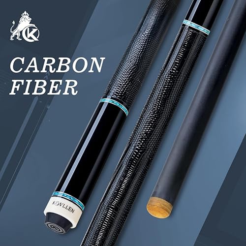 Miniatura 2 de KONLLEN Taco de piscina de fibra de carbono de 58 pulgadas, palos de piscina profesionales para adultos, tecnología de carbono completo, baja