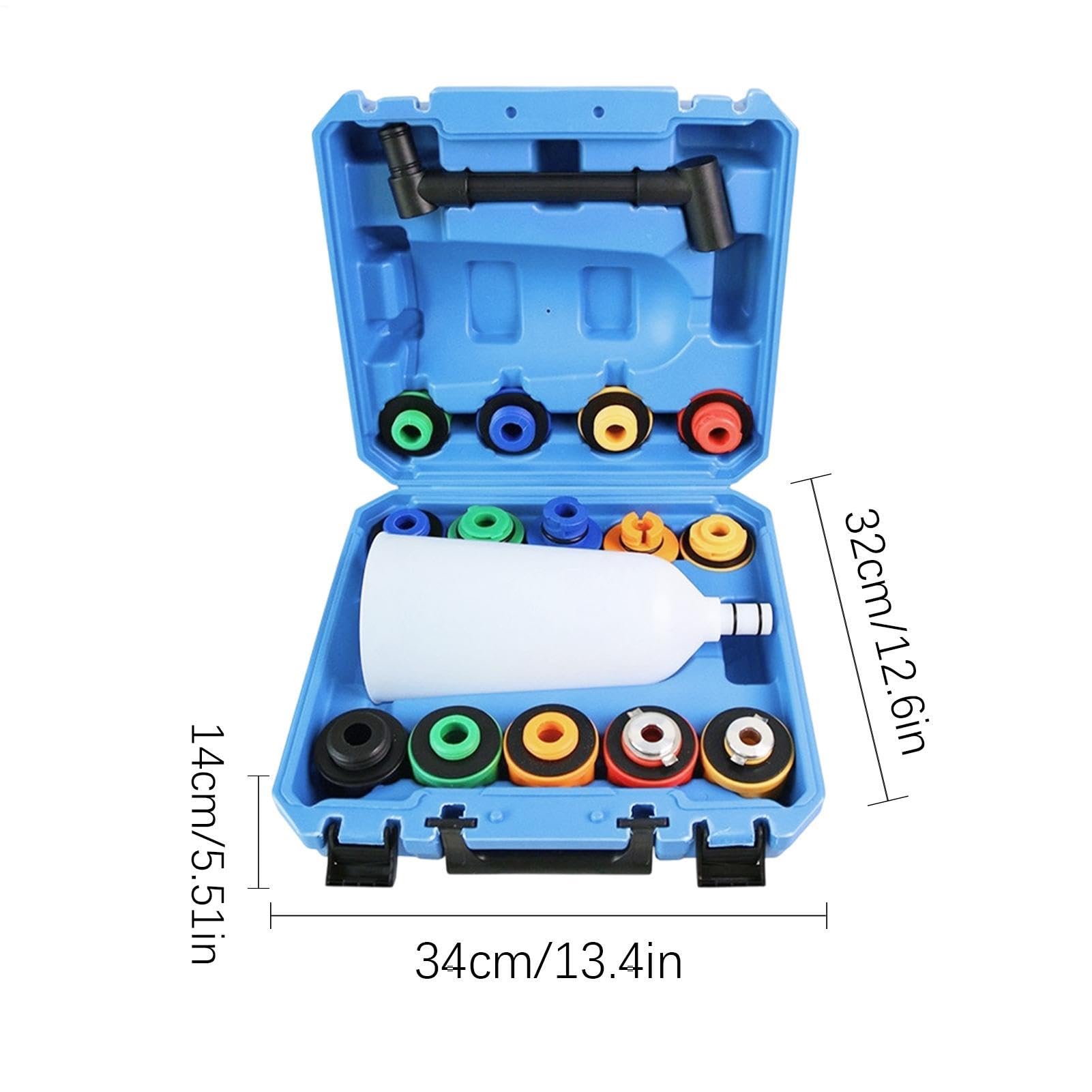 Kit de embudo para aceite motor 16 piezas juego de embudo con purga | Kit llenado refrigerante radiador Para de enfriamiento del motor vehículos camiones SUV y autocara