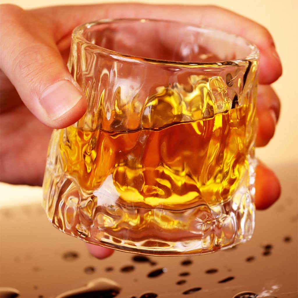 Drehbares Weinglas für Zuhause, Hotel, Weinglas für Brandy, altmodische Snifter-Tassen, Weinbecher