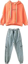 amropi Mädchen Bekleidungsset Hoodie Sweatshirt Jeans Hose Jogginganzug Trainingsanzug for 3-15 Jahre