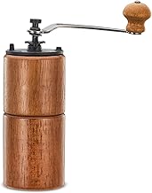 Moedor de café manual - moedor de café com rebarbas - moedor de café manual de madeira com rebarbas de ferro fundido - moedor de café manual - moedor de café com rebarbas (cor: marrom)