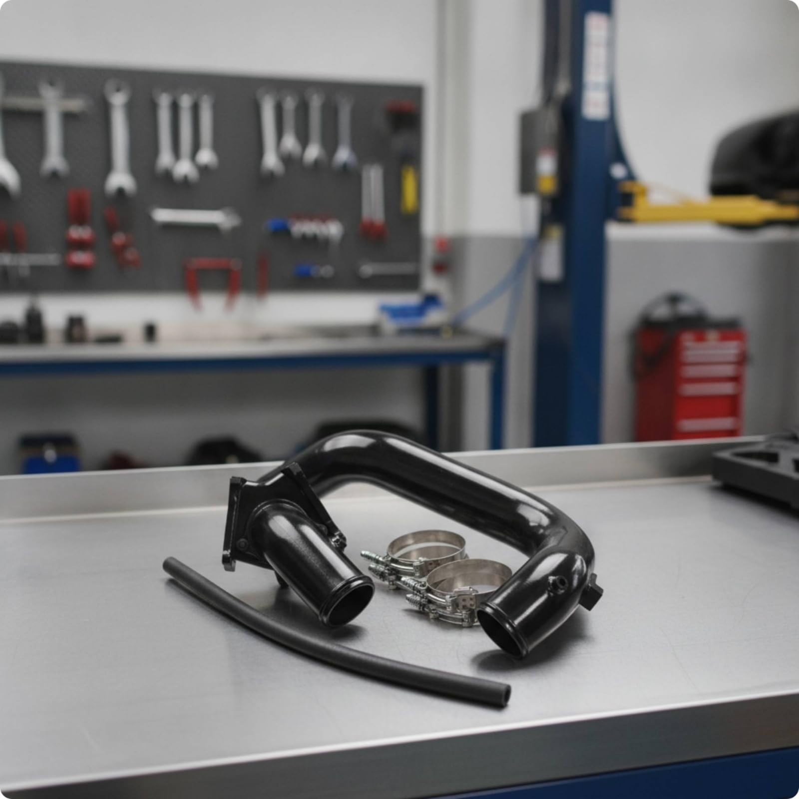predolo Kit Tubo Aspirazione Aspirazione Nera Tubo di con Fascette Alta Efficienza per Elaborazione Auto