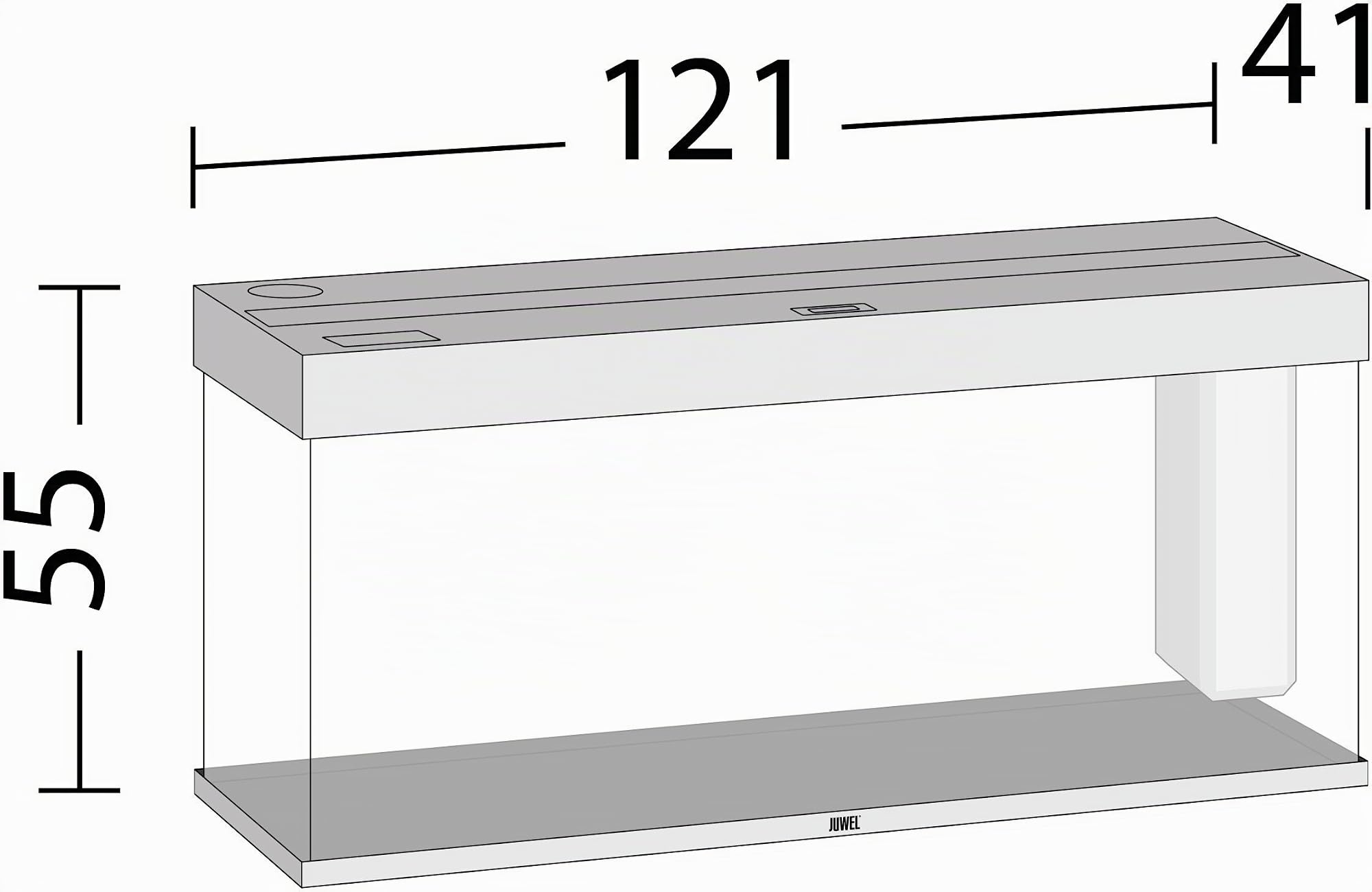 JUWEL Aquarium Rio 240 LED Acquario, bianco