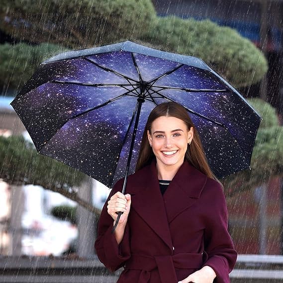 Image of TEKCOOL Umbrella, UV Big Size Umbrella for Sun Protection Rain Windproof Strong large 3 fold for men women kids boys girls Perfect small & stylish Windproof & Compact