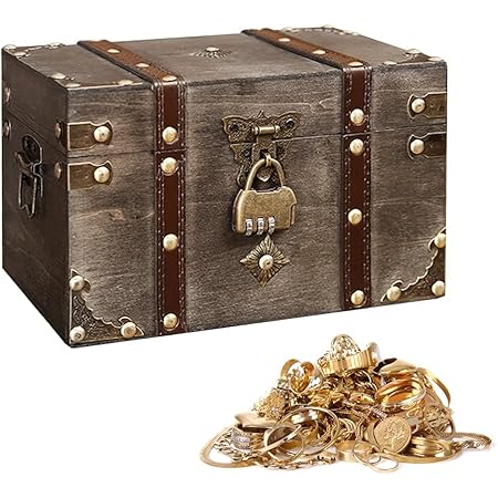 Mailfull Schatztruhe Aus Holz - Mit Zahlenschloss Für Schmuck & Erinnerungen