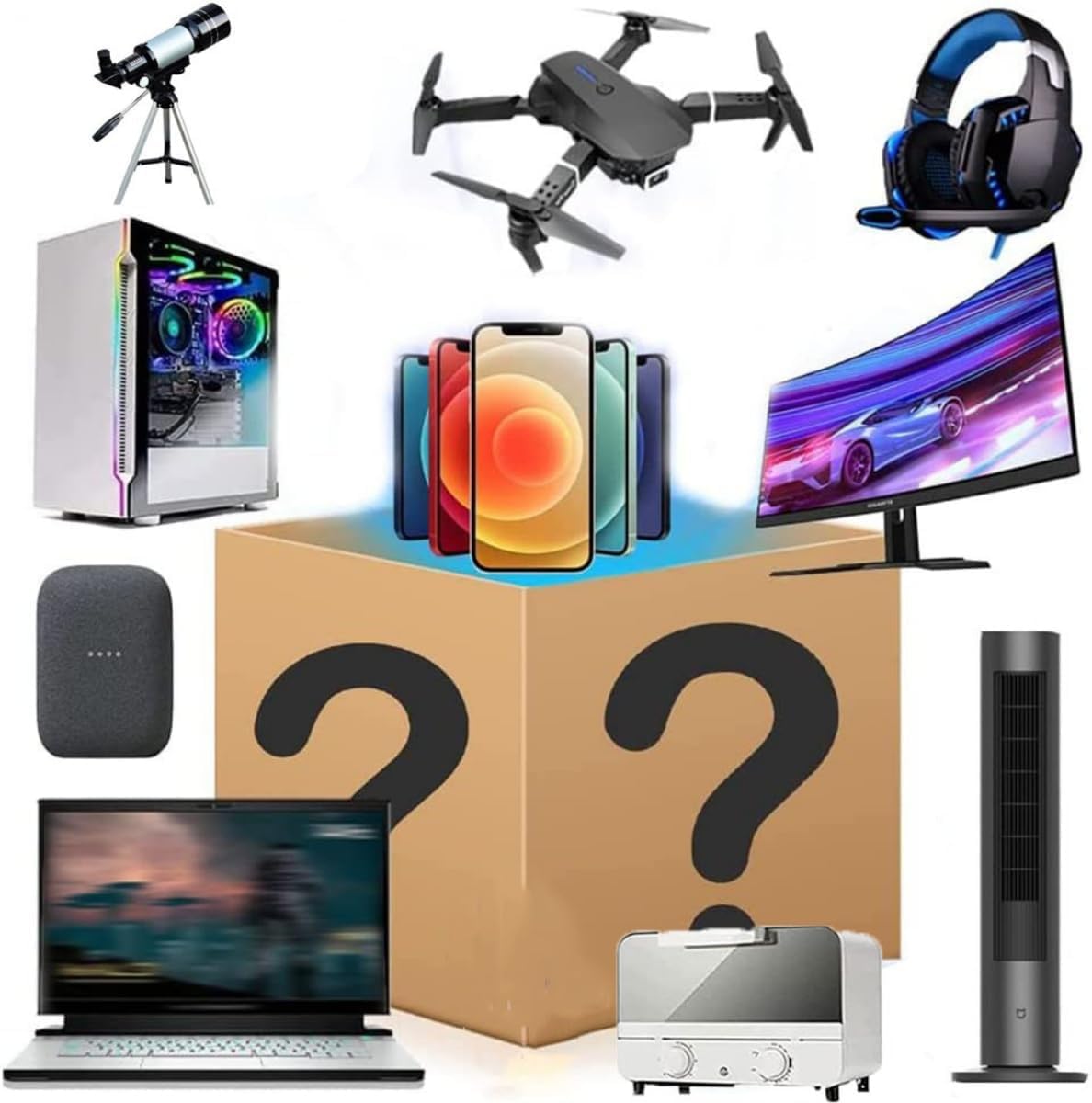 5-40 STK. Palettenware Haushaltswaren Multimedia A Ware B Ware Palette Elektronik Geschenkbox 3HDSS