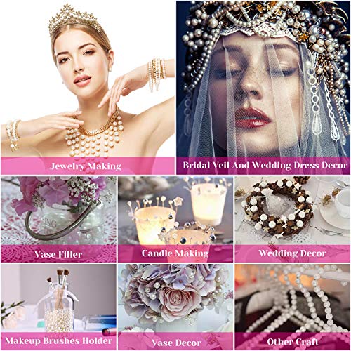 Anezus PB-01 Pearl Beads, Anezus 800Pcs Ivory Pearl Craft Beads Loose Pearls thumb #5