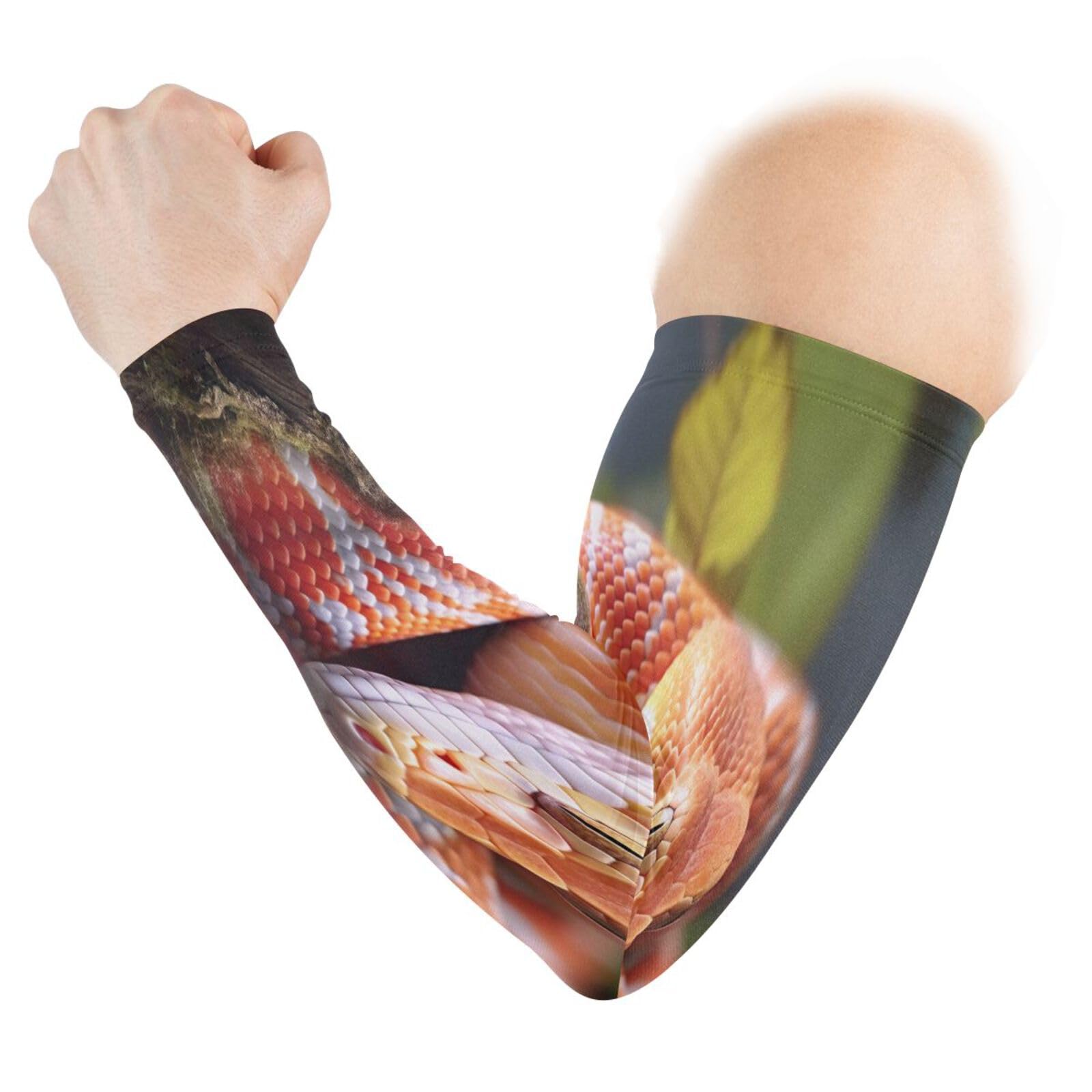 YEGAME Arm Sleeves for Men & Women, Snake 1 Pair Cooling UV Sun Protection Sports Compression Sleeves, UPF 50+ Basketball Tennis Cycling Arm Warmers, Breathable Tattoo Cover Sleeve