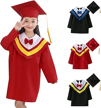 Kindergarten Abschluss Set Mit Talar & Mütze - Komplett-Set Für Vorschulkinder Mit Urkunde