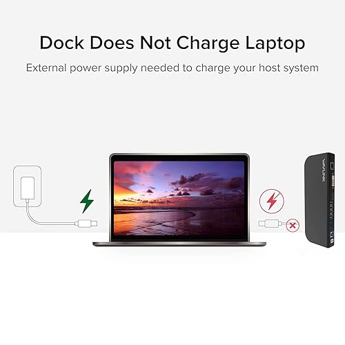 Miniatura 5 de WAVLINK USB 30 y USB C estación de acoplamiento universal para laptop con HDMI y HDMIDVIVGA con Gigabit Ethernet 6 puertos USB audio para Windows