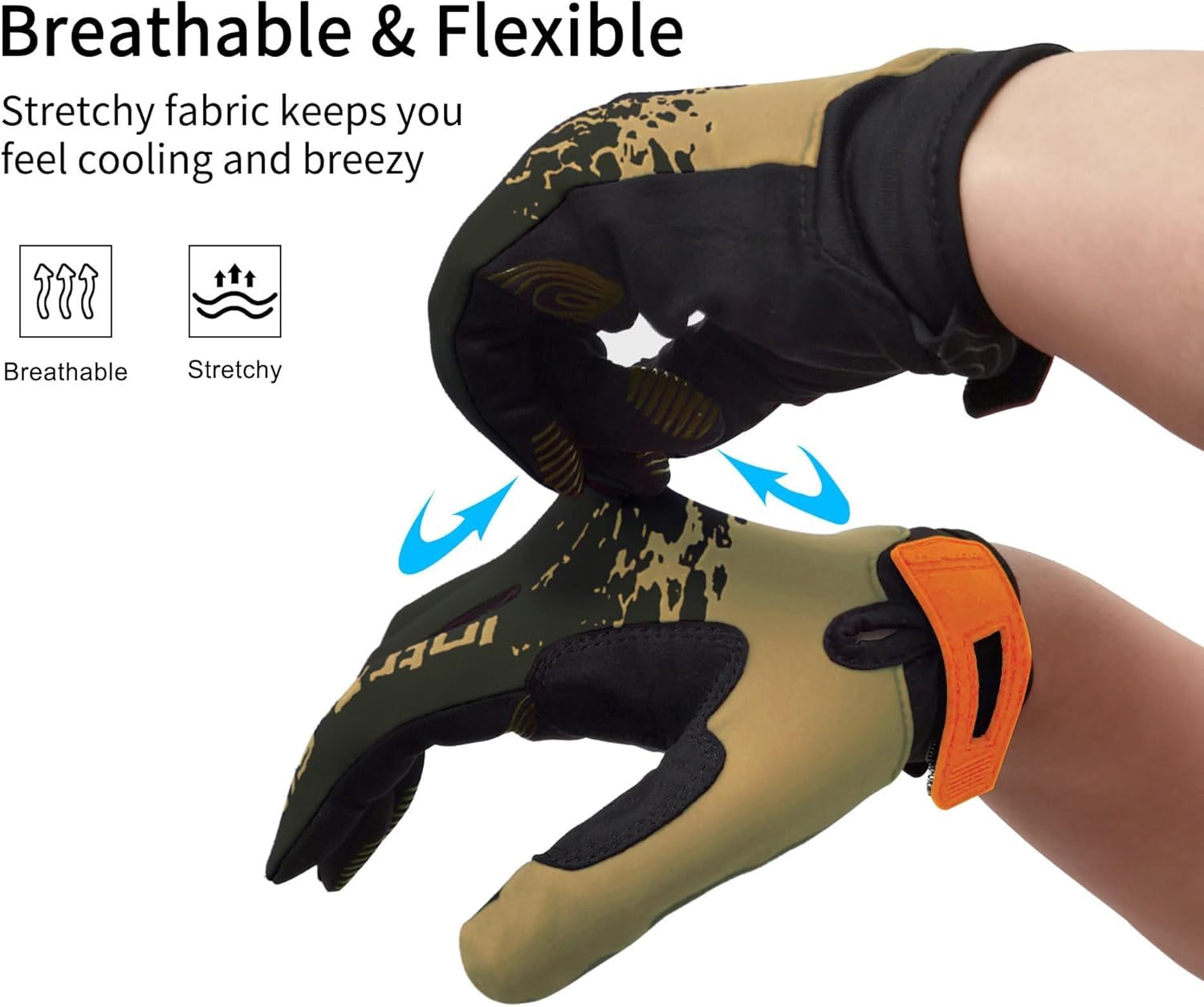 Guantes de ciclismo para hombre y mujer, para pantalla táctil, transpirables y ligeros, guantes de ciclismo de carretera para deportes al aire libre