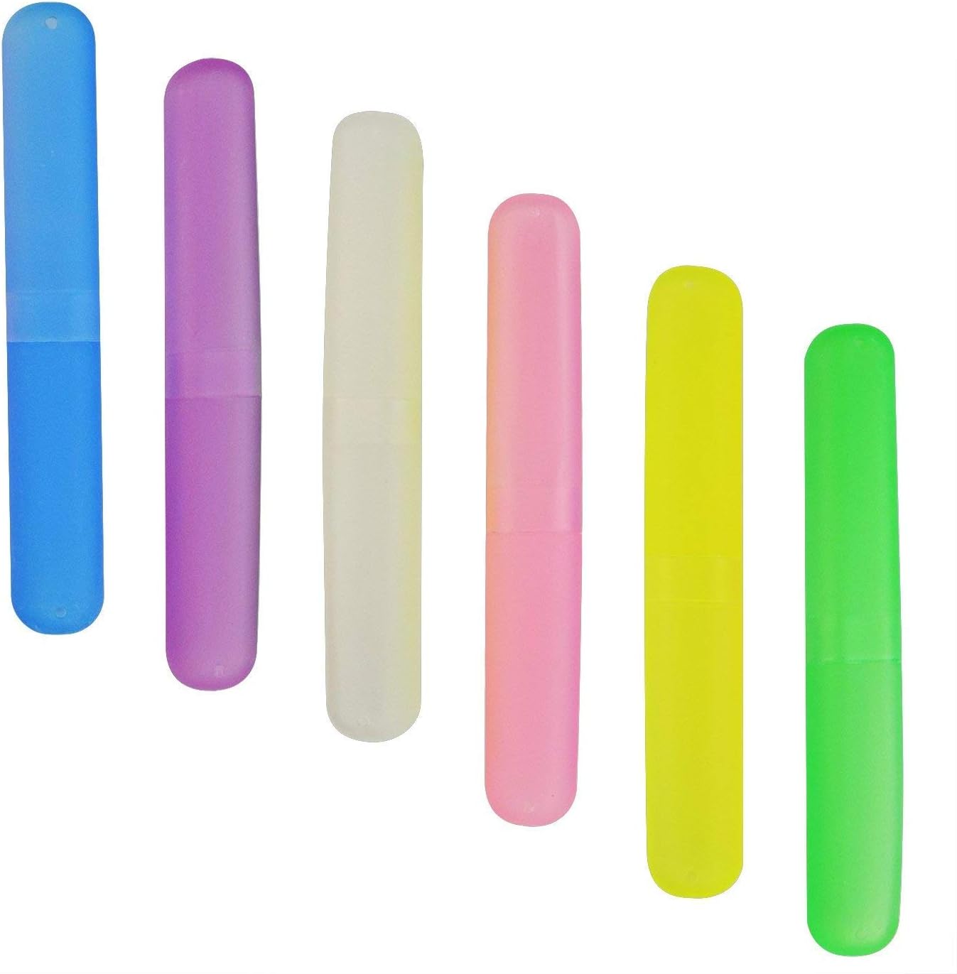 Multi Colors Portable Dust-proof Toothbrush Cases for Daily and Travel Use (6 Pieces)