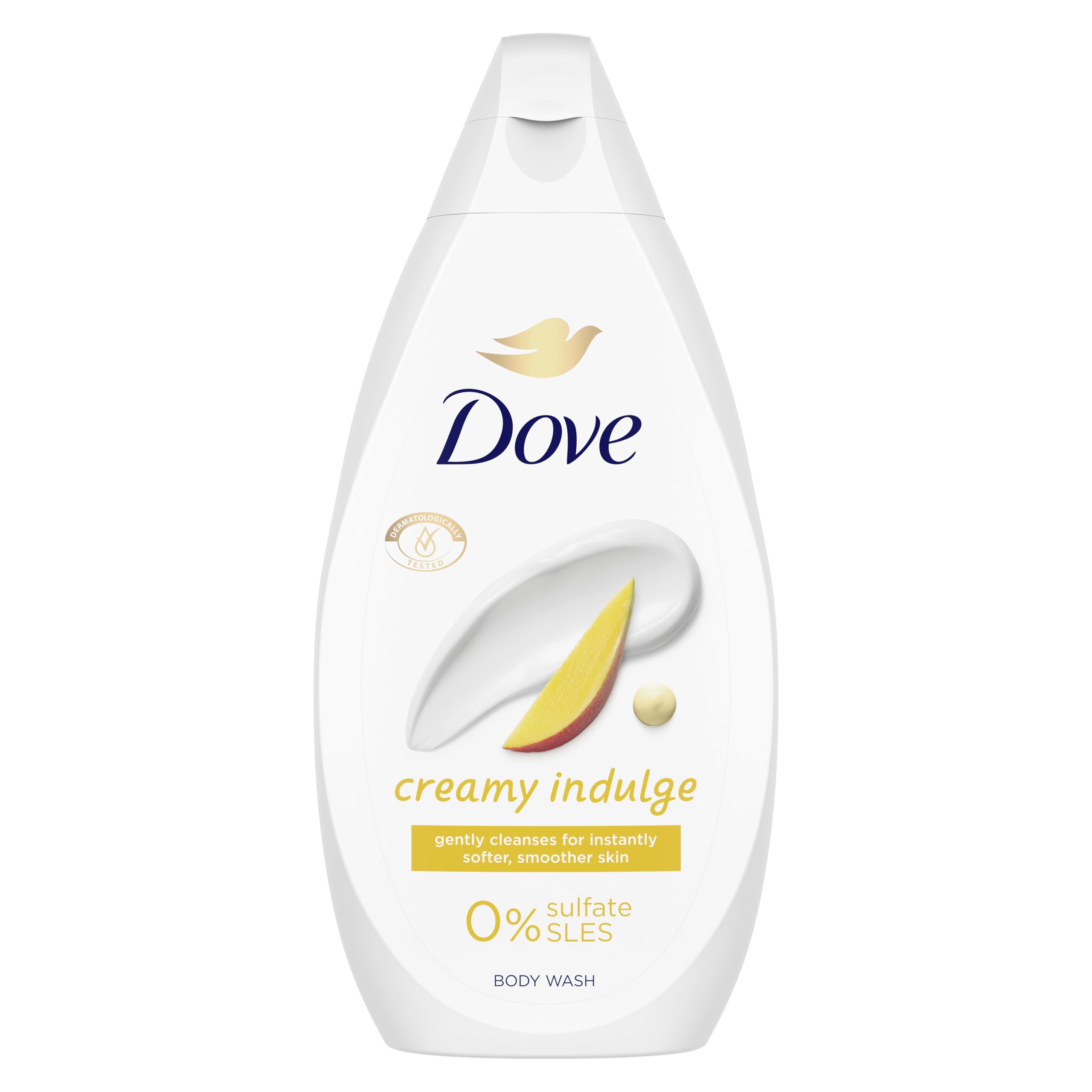 Dove Creamy Indulge Body Wash shower gel with mango nectar & tropical, floral notes for softer, smoother skin after one shower 450 ml