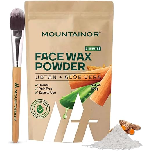 MOUNTAINOR Face Wax Powder Herbal Hair Remover 100 gm