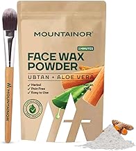 MOUNTAINOR Face Wax Powder with Ubtan & Aloevera, Full Body Painless Herbal Hair Remover Waxing Cream Powder for Women No Harmful Chemicals, No Irritation, No Skin Rashes - 100 gm