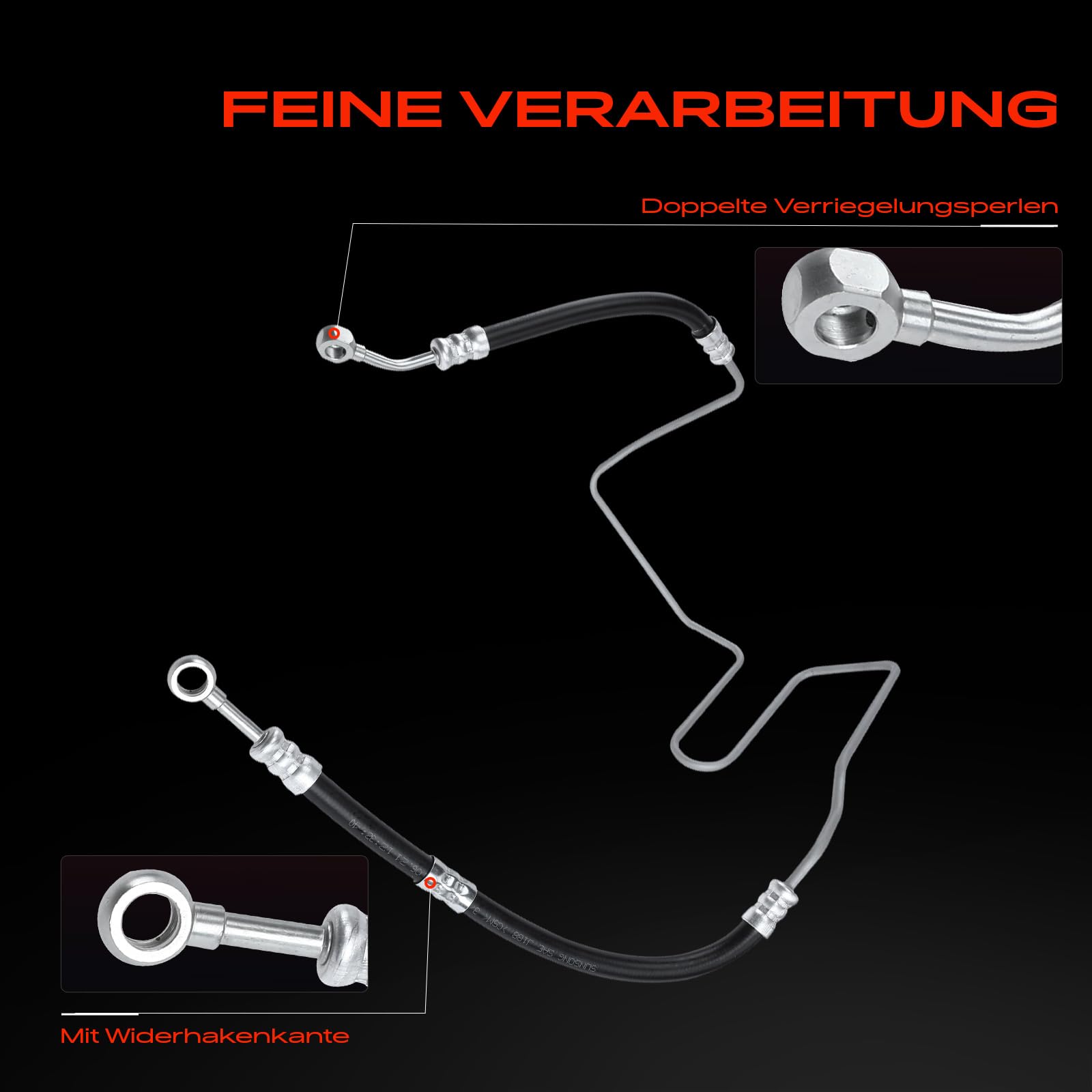 Frankberg Servolenkung Schlauch Kompatibel mit A3 8L1 1.8L 1.9L 1996-2003 Bo.ra 1J2 1.8L 1.9L 2.0L 1998-2013 Golf IV 1J1 1.8L 1.9L 2.0L 1997-2005 Oct.avia I 1U2 Replace# 1J0422893BS