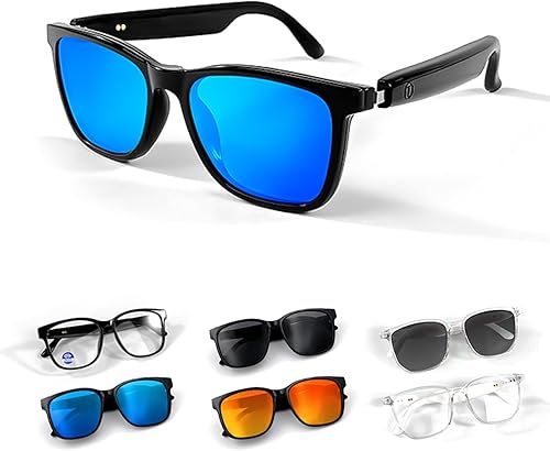 Miniatura 12 de Lentes de sol inalámbricos Bluetooth para hombres y mujeres, polarizados, lentes de sol inteligentes, auriculares de audio Bluetooth con altavoces