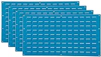 Vista 1 de Global Industrial Panel de pared con rejillas, 36x19, azul, lote de 4