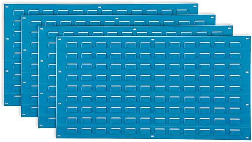 Global Industrial Panel de pared con rejillas, 36x19, azul, lote de 4