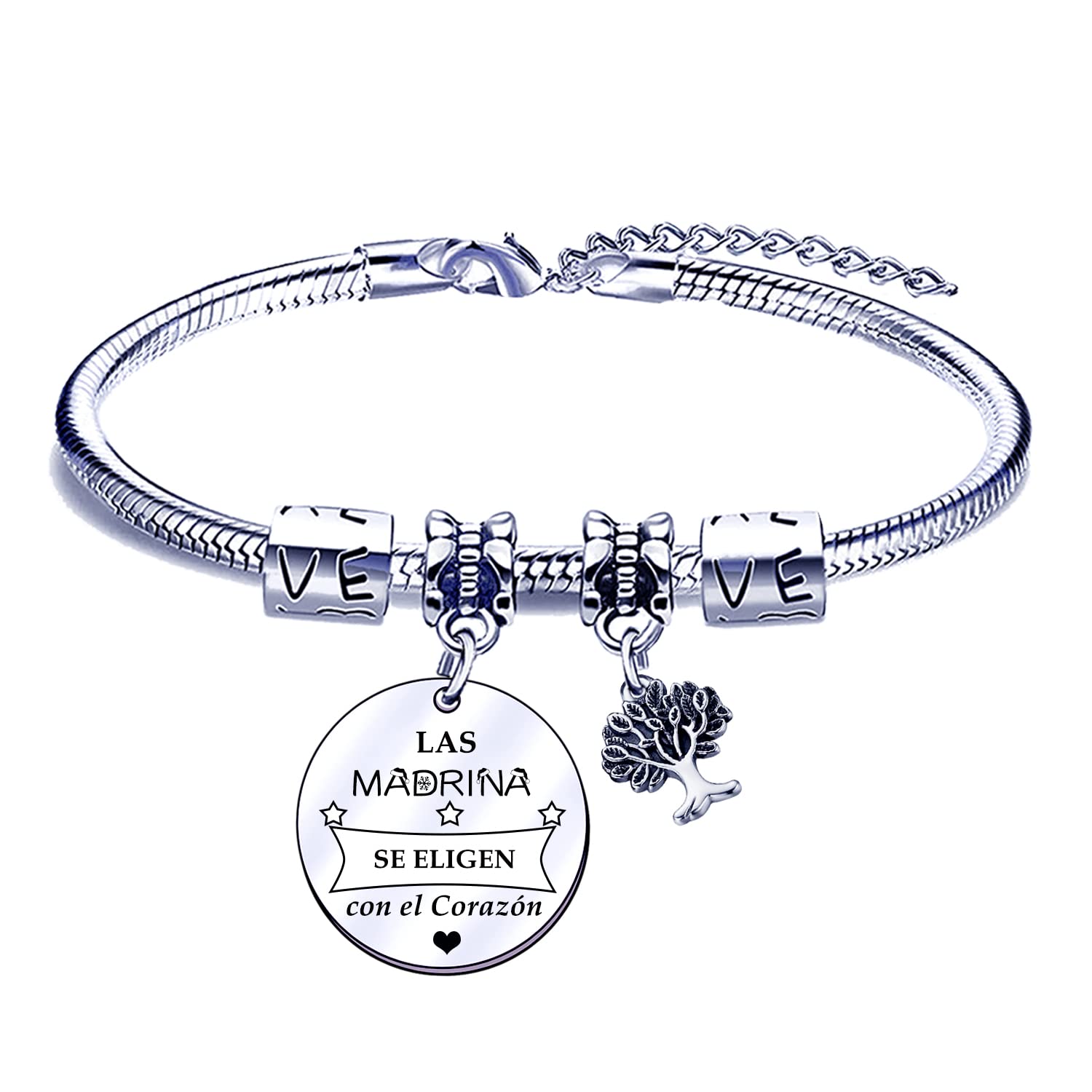 FGHJK Pulsera de Madrina Ideas Regalo Madrina Regalos Navidad Madrina " Las Madre SE ELIGEN con el Corazón " Regalo Madrina Bautismo Regalo Madrina Confirmación