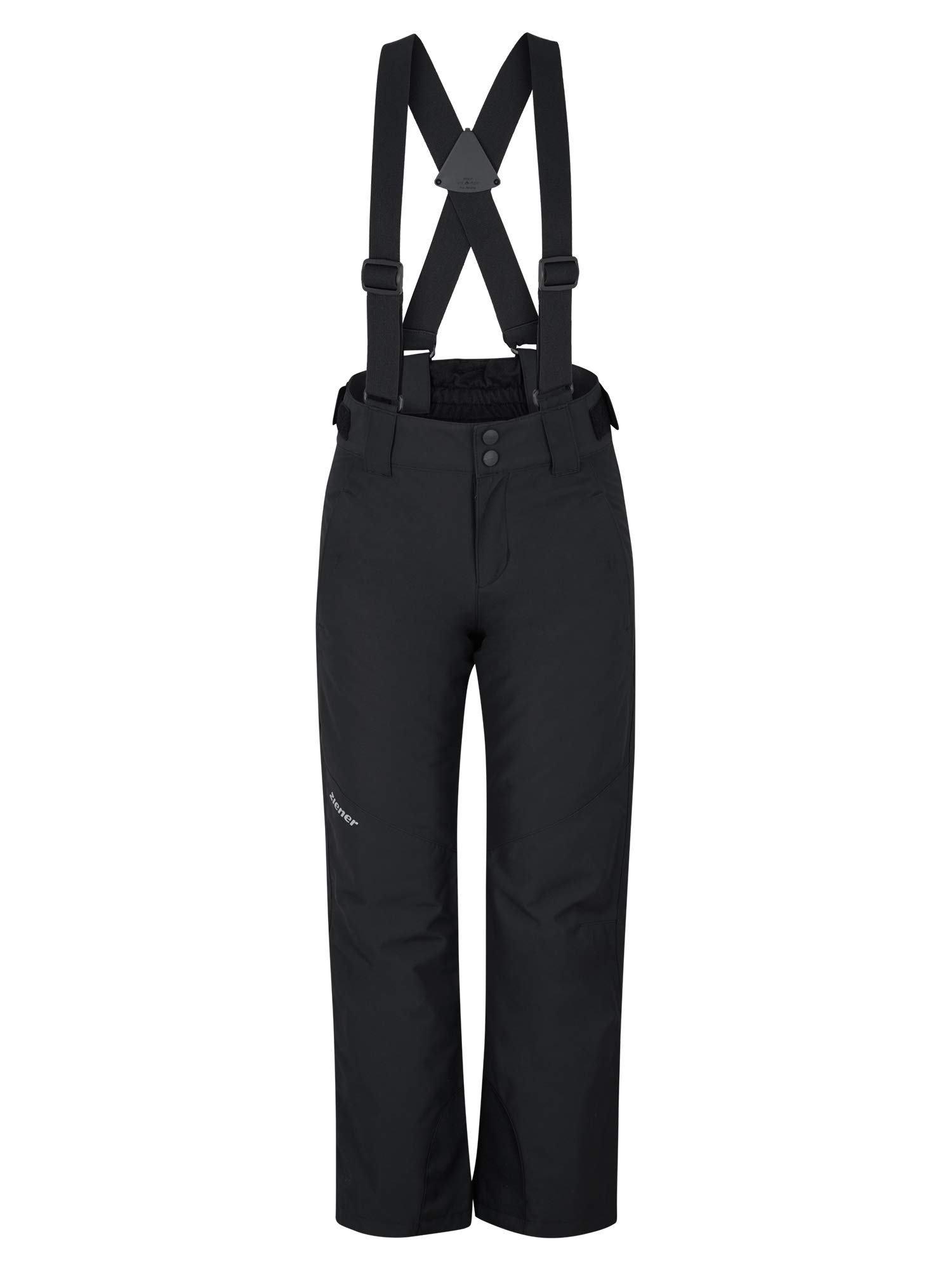 Ziener Children's ARISU Junior Ski Trousers, Winter Trousers, Waterproof, Windproof, Warm, Black, 128
