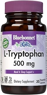 BlueBonnet L-Tryptophan 500 mg Vitamin Capsules, 30 Count