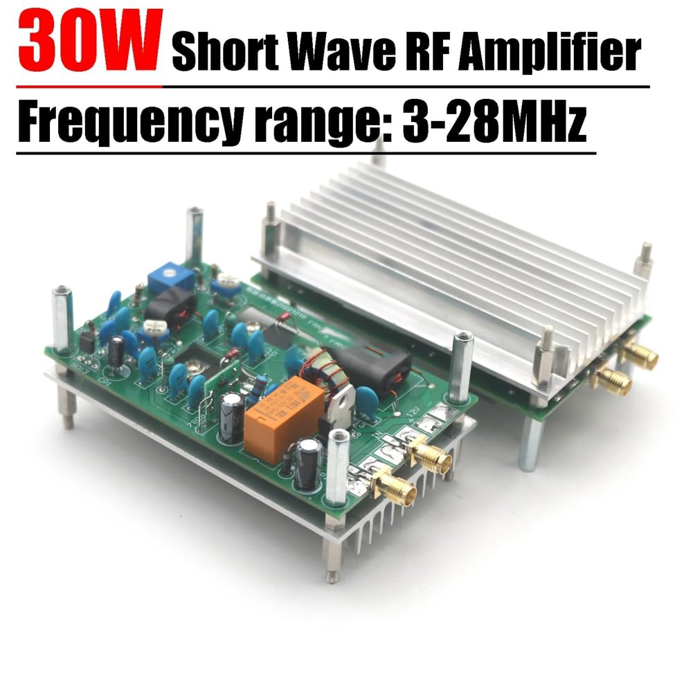 30 W Kurzwellen-Verstärkerplatine 3-28 MHz CW SSB Linearer HF-Leistungsverstärker HF-Radio HAM Kurzwellenstation 7 M 13,56 M RFID