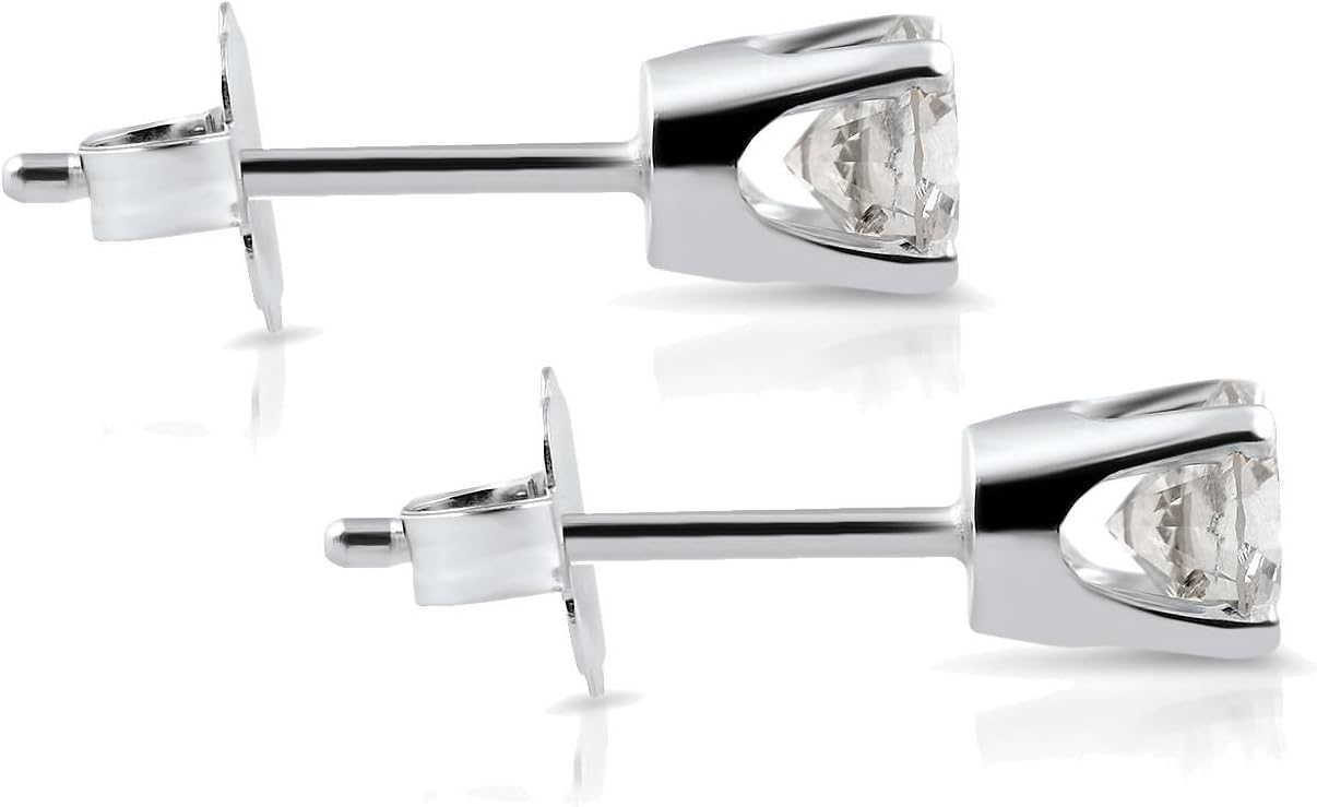 Pompeii 1/5ct Diamond Studs 14K White Gold - Image 2