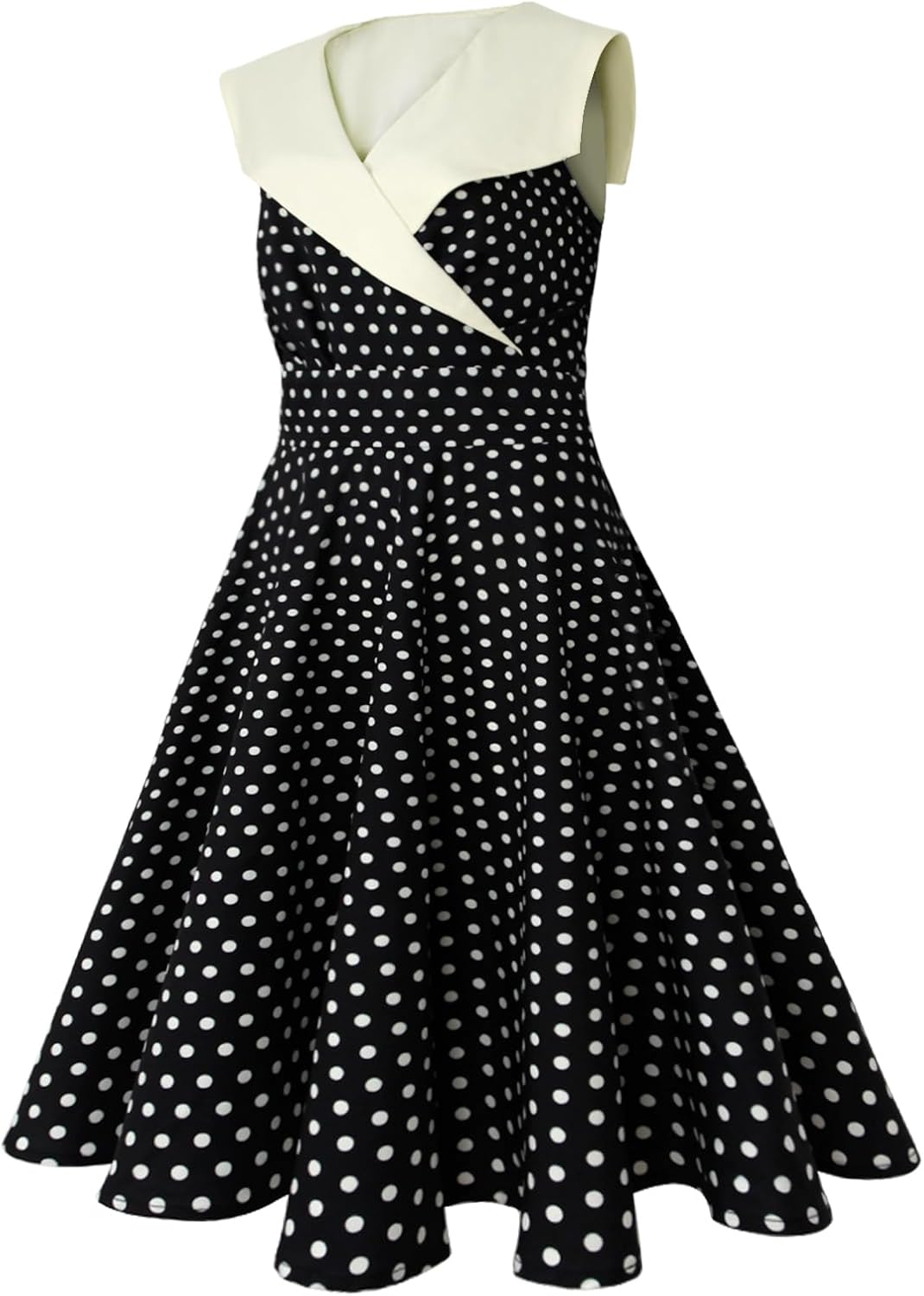 Women's 1950s Dress Tea Party V-Neck Sleeveless Dress - Image 4