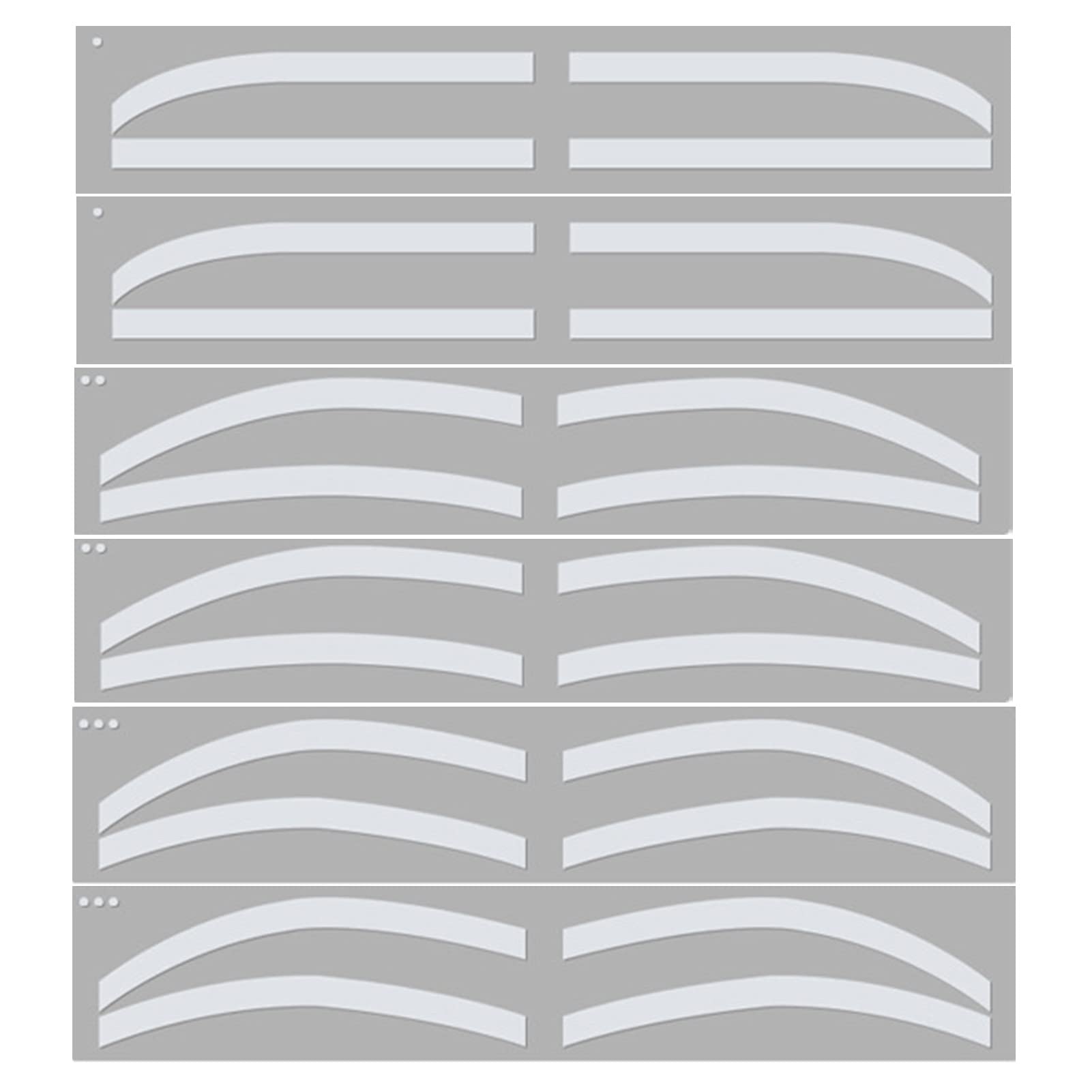 Eyebrow Stencil Stickers Airbrush Eyebrow Sticker Stencil Eyebrow Auxiliary Stickers,6 Pairs Eyebrow Auxiliary Stickers Disposable Adhesive Eyebrow Pattern Sticker