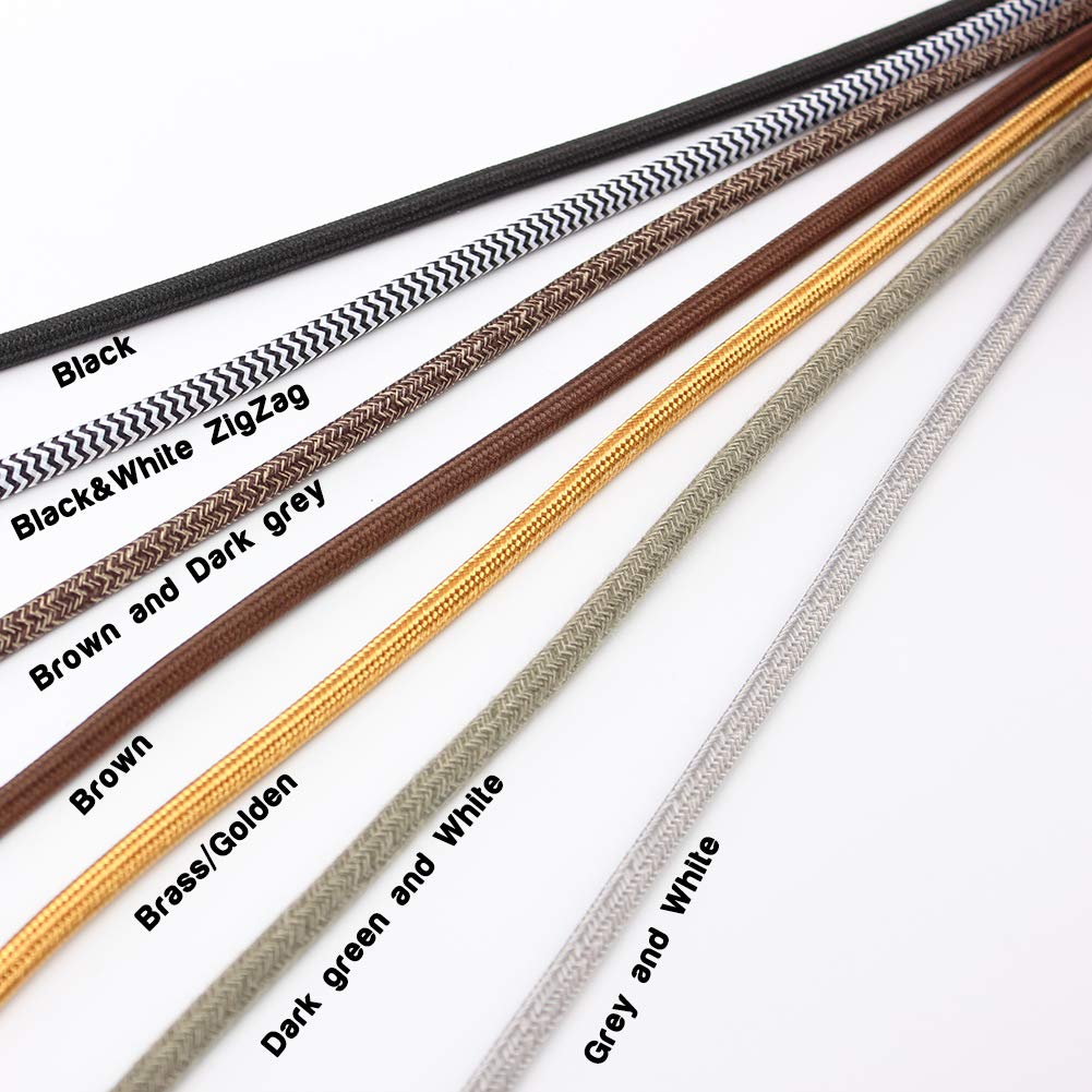 32.8ft Fabric Cloth Covered Round Wire,PRUNLLA Vintage 18/2