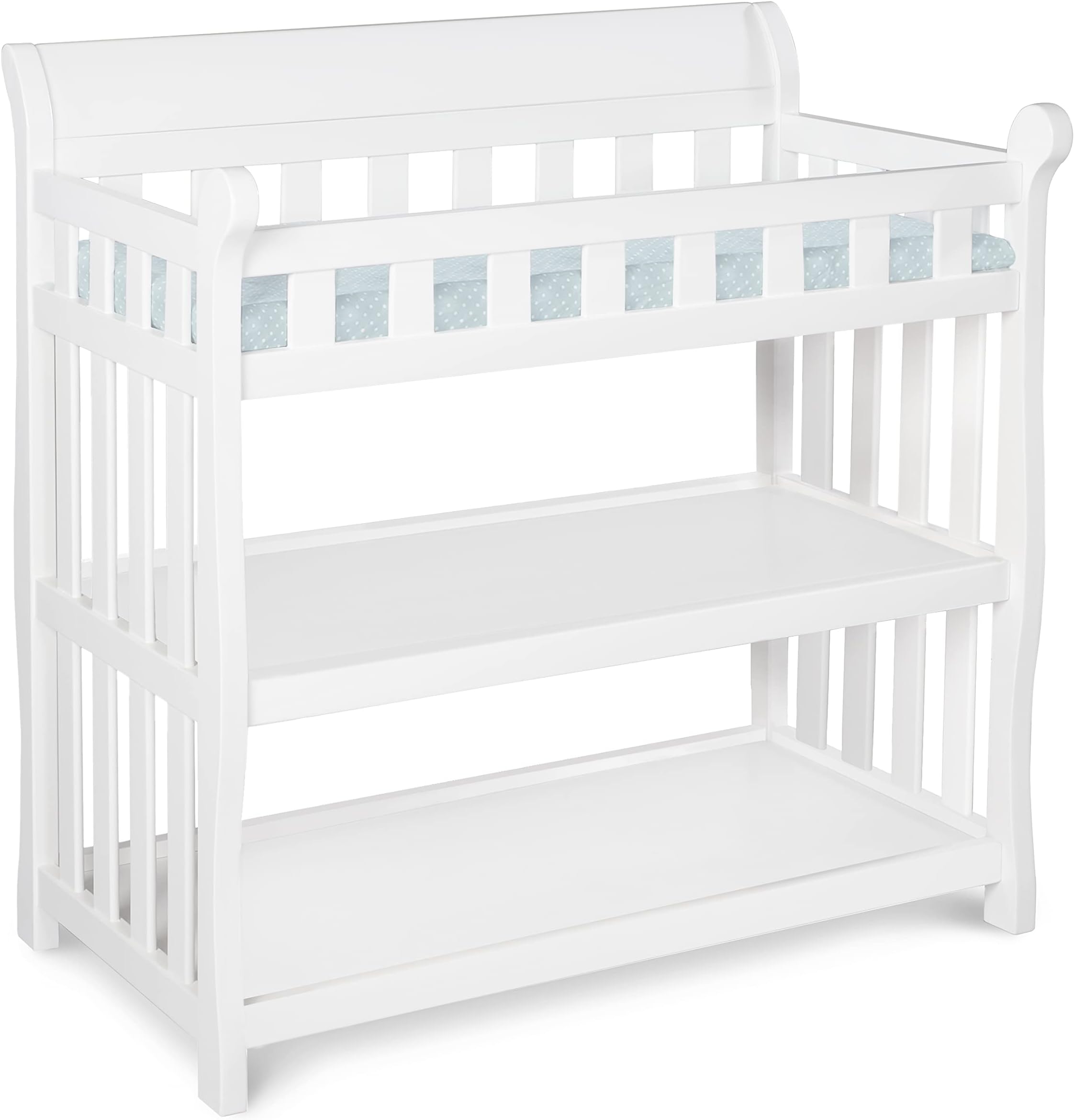 Delta Children Eclipse Changing Table with Changing Pad, White