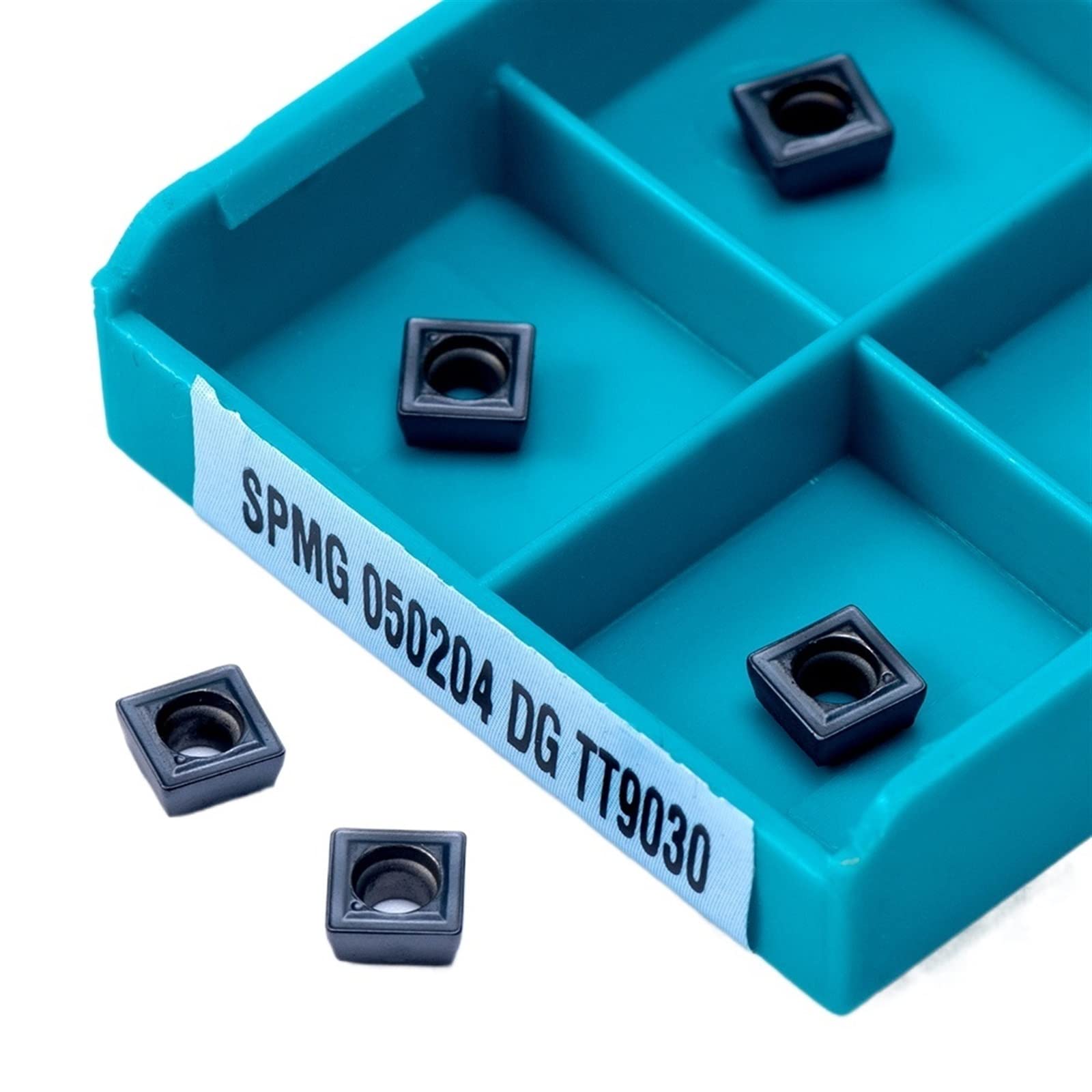 HLYTFV Turning Tool,Indexable External Carbide Turning 10 Pieces SPMG050204-DG TT9030 Hard Alloy Blades Carbide Insert Turning Tool Drill Indexable Tool Holder