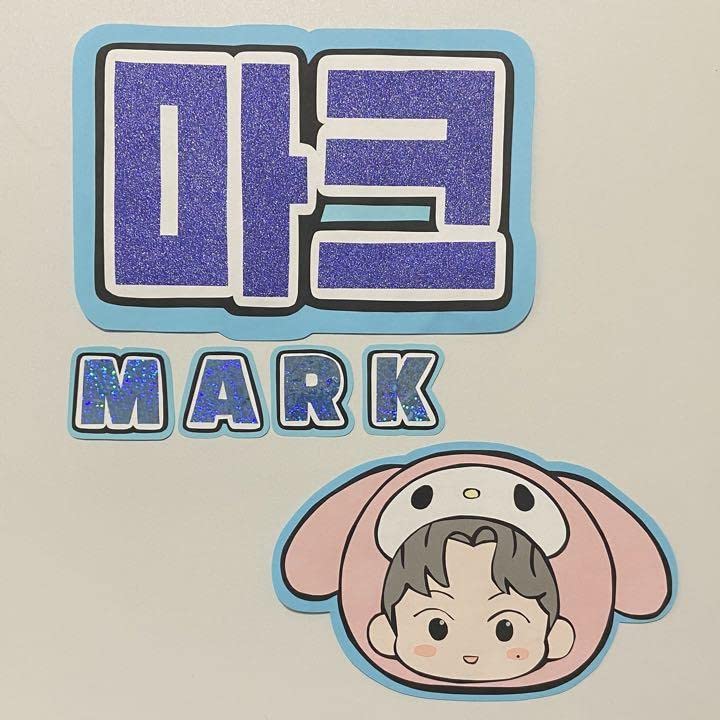 オーダー文字　受付中！　NCT マーク　うちわ文字　ハングル　連結うちわ オーダー文字受付中！NCT マークうちわ文字ハングル連結うちわ