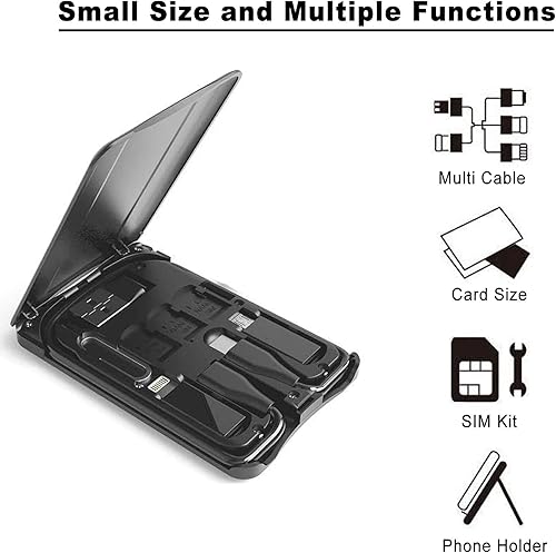 Miniatura 2 de Caja para tarjetas de cable, adaptadores de cable de carga universales, puerto compacto USB-CAMicroLightning, compacta con la mayoría de los
