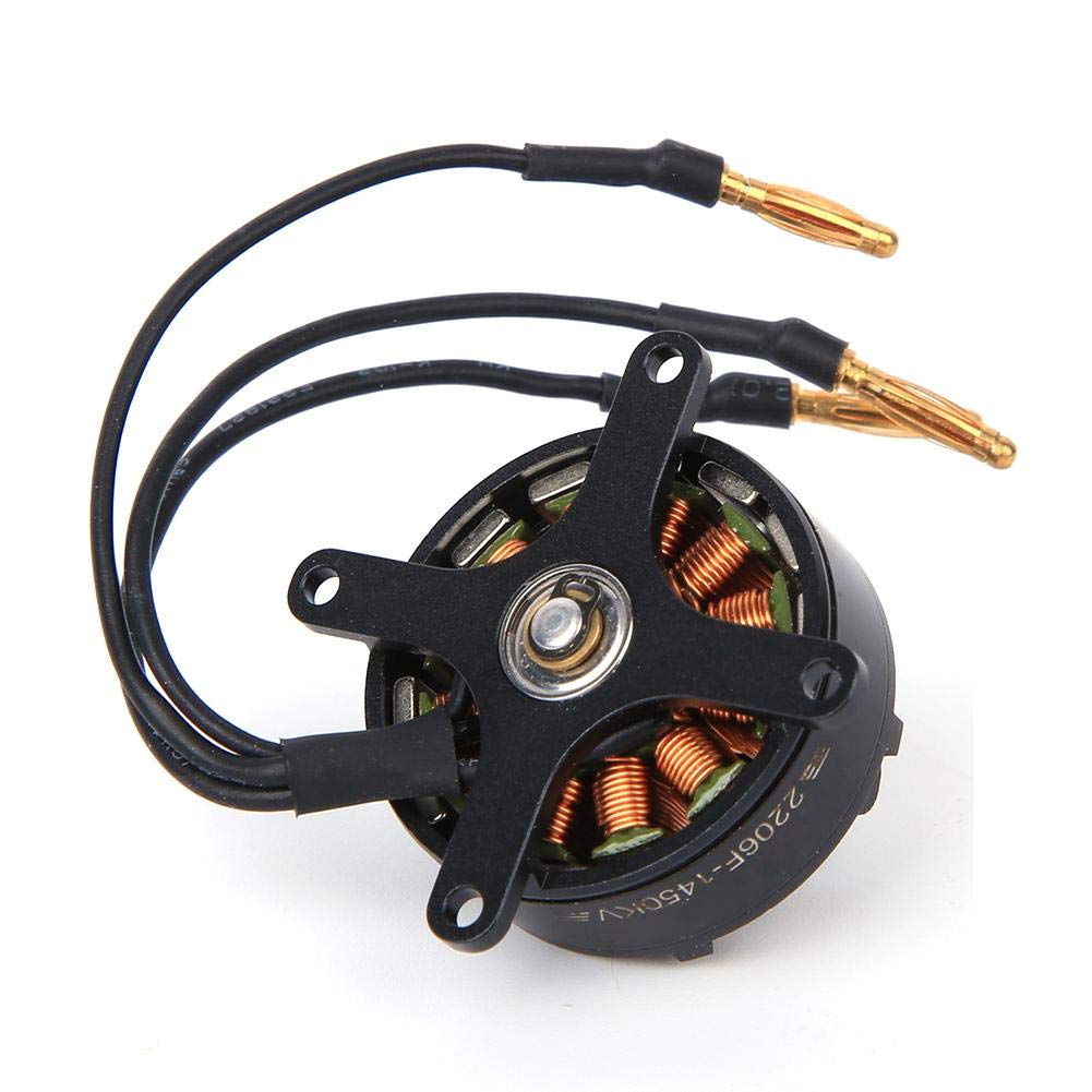 Keenso Motor sin escobillas RC 2206 1450KV 20A A560 Outrunner Motor de metal sin escobillas para avión RC Fixedwing (negro)