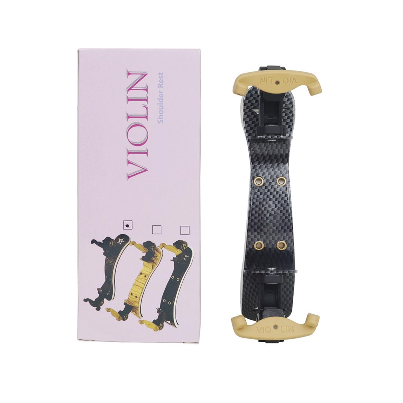 Épaulière pour violon Repose-épaule Pour Violon 1/2 1/4 1/8 Coussin D'épaule Réglable Pour Violon Éponge Épaisse Repose-violon Confortable Pour Jouer(Carbon Fiber,1/2)