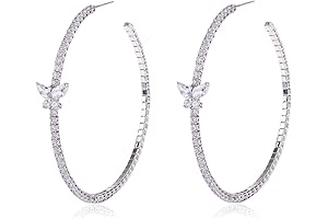 Evelyn Lozada Silver Large Hoop Earrings