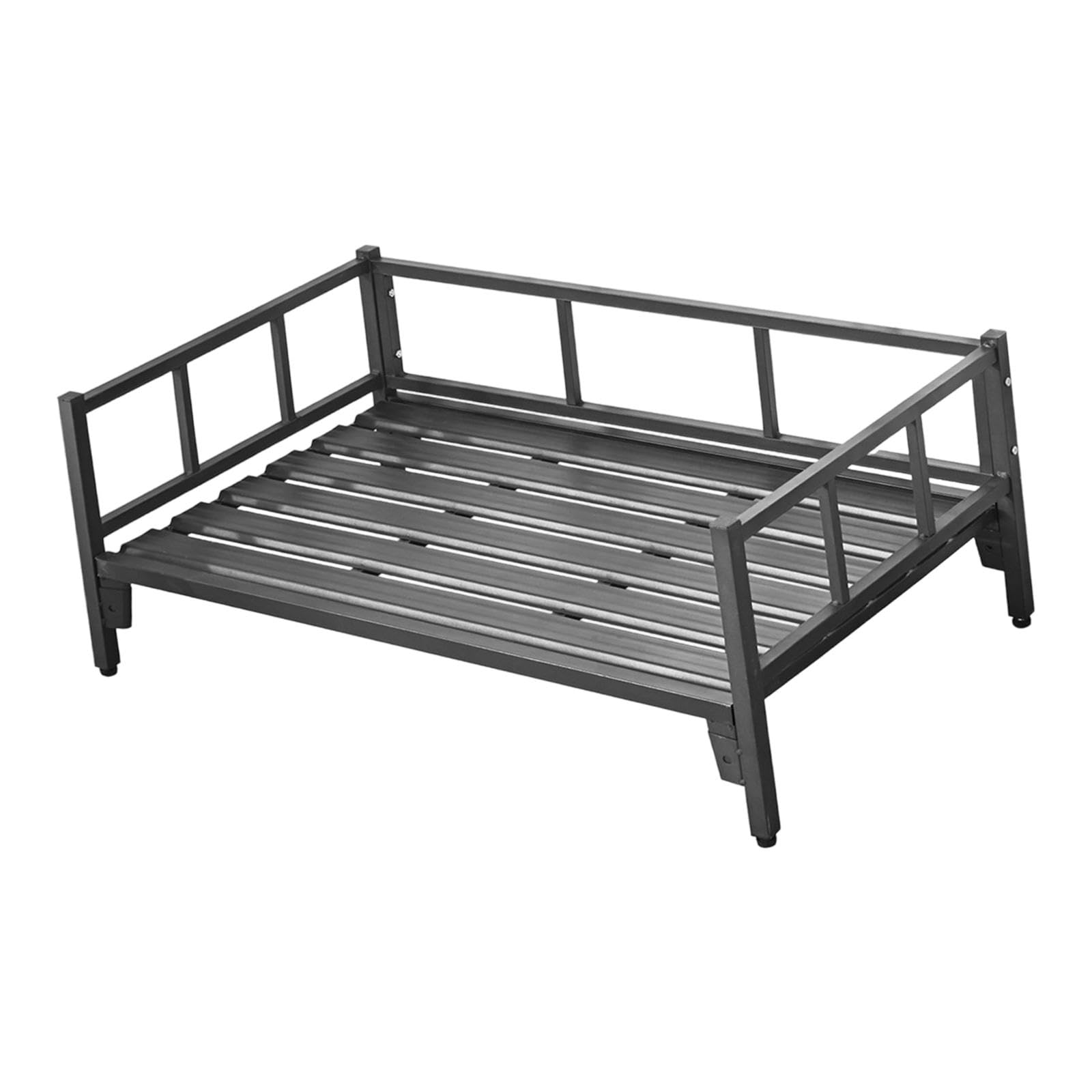 Accesorios para Cama Elevada para Perros: Antideslizante, Multifuncional, Cómoda, Resistente, Altura Ajustable, Acero Al Carbono, Negro