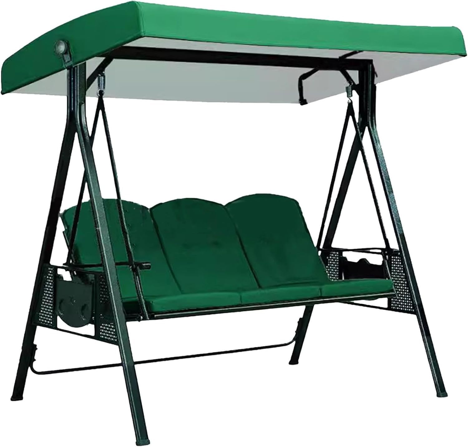 Swing Canopy Cover Replacement, Outdoor Swing Canopy Top Patio Replacement, 195x123x22cm 3 Seat Cover 600D Oxford Cloth Cover for Porch Garden